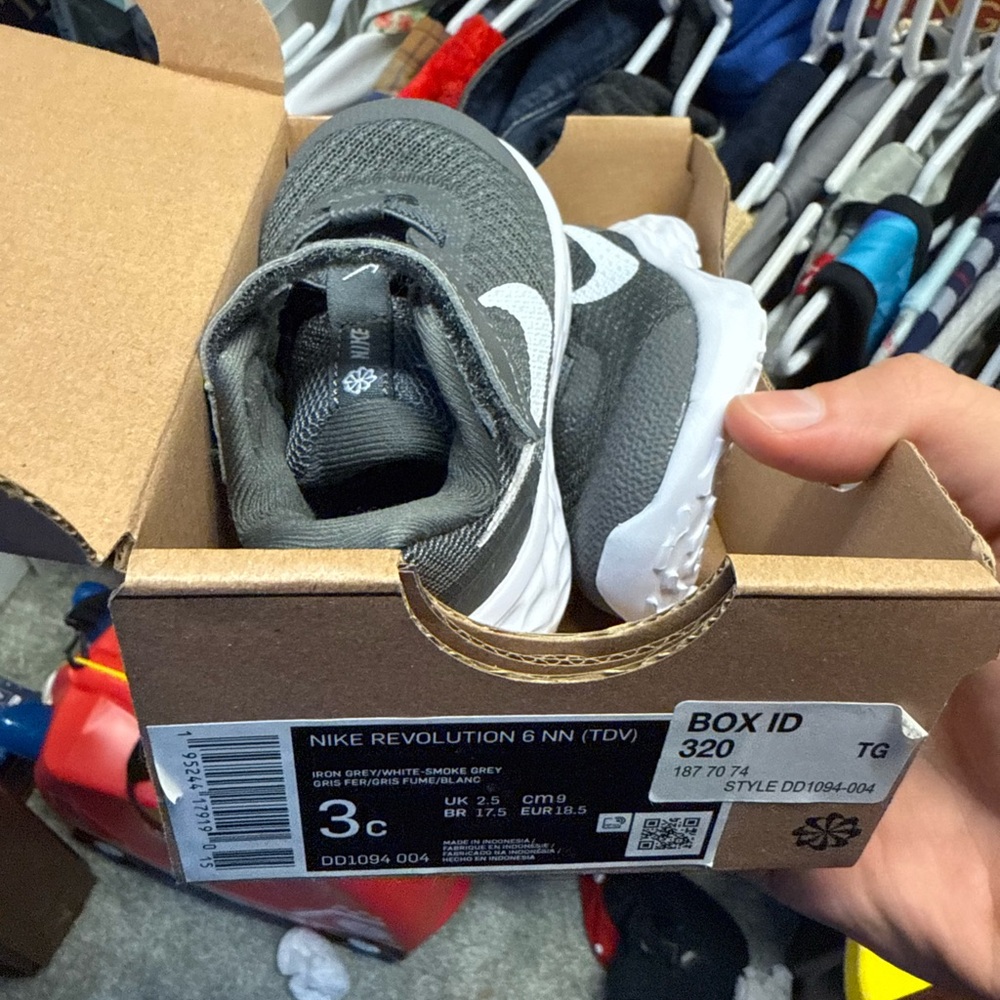 Nike Revolution 6 Dark Gray and White Shoes